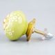 Lime Floral Ceramic Knob