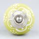 Lime Floral Ceramic Knob