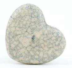 Light Grey Heart Crackle Ceramic Drawer Knob