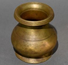 Traditional Brass Kalash Pot Handcrafted Vessel