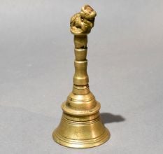 Brass Nandi Handle Temple Hand Bell
