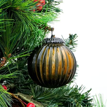 Dark Brown Solid Melon Christmas Hanging