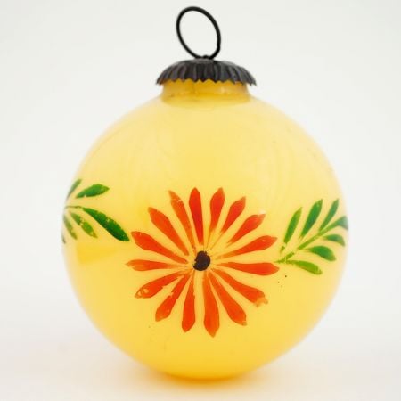Yellow Round Flower Christmas Hanging