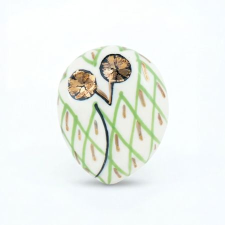 Green Owl Cabinet Bird Knob