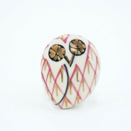Pink Owl Drawer Bird Knob
