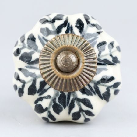 Black Leaf Dresser Knob