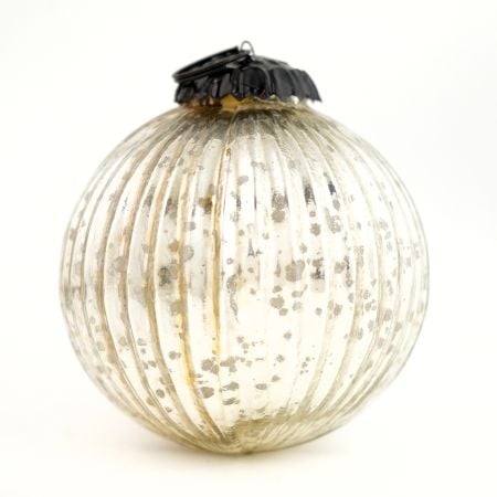 Vintage Mercury Silver Glass Hanging Ornament