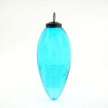 Vintage Decorative Turquoise Glass Star Design Hanging Ornament