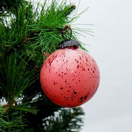 Round Decorative Rose Gold Ava Mercury Hanging Ornament