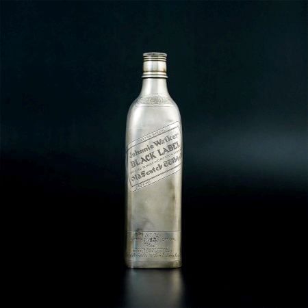 Handcrafted 92.5 Sterling Silver Black Label Bottle
