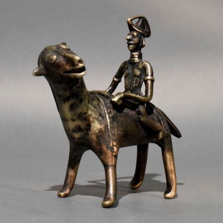 Dhokra Tribal Rider on Animal Brass Sculpture