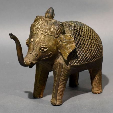 Dhokra Brass Elephant Tribal Folk Art Figurine