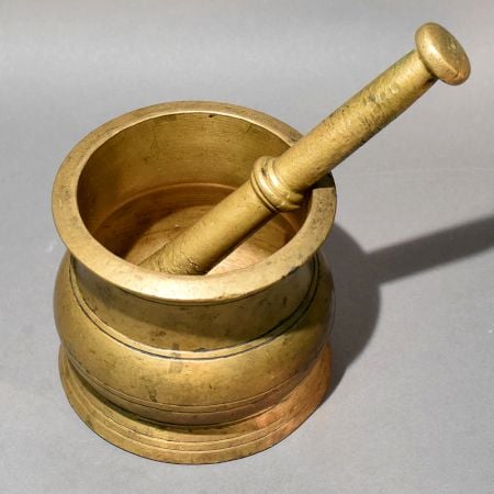 Brass Mortar and Pestle Spice Grinding Set