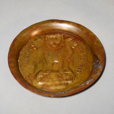 Brass Ashoka Lion Capital Emblem Decorative Plate