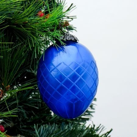 Turquoise Avocado Box Cut Christmas Hanging