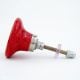 Red Crackle Ceramic Drawer Knob