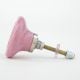 Pink Crackle Ceramic Dresser Knob