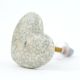 Light Grey Heart Crackle Ceramic Drawer Knob