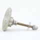 Light Grey Heart Crackle Ceramic Drawer Knob