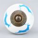 Turquoise Running Rein Deer Pattern Ceramic Dresser Knob Online