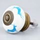 Turquoise Running Rein Deer Pattern Ceramic Dresser Knob Online