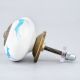 Turquoise Running Rein Deer Pattern Ceramic Dresser Knob Online