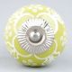 Lime Green Floral Ceramic  Dresser Knobs Online