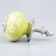 Lime Green Floral Ceramic  Dresser Knobs Online