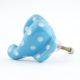Turquoise Polka Elephant Face Knob
