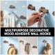 Natural Wooden Adhesive Car Design Wall Hook