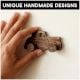 Natural Wooden Adhesive Car Design Wall Hook