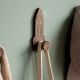 Natural Wooden Adhesive Rocket Shape Coat Wall Hook-1 Piece
