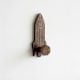 Natural Wooden Adhesive Rocket Shape Coat Wall Hook-1 Piece
