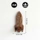 Natural Wooden Adhesive Rocket Shape Coat Wall Hook-1 Piece