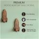 Natural Wooden Adhesive Rocket Shape Coat Wall Hook-1 Piece