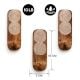 3 Pieces Spiral Design Wooden Adhesive Wall Hooks