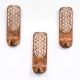 3 Pieces Wooden Decorative Adhesive Wall Key And Towel Holder