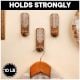 3 Pieces Wooden Decorative Adhesive Wall Key And Towel Holder