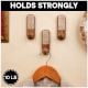 3 Pieces Handmade Round Pattern Wooden Adhesive Wall Hooks