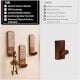 3 Pieces Wooden Self Adhesive Brown And White Wall Hooks