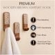 3 Pieces Wooden Self Adhesive Brown And White Wall Hooks
