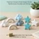 Multicolor Decorative Ceramic Star Cloud and Rainbow Shapes Cabinet Knobs-8 Pieces