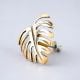 Golden Brass Monstera Leaf Cabinet Knob