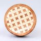 Handcrafted Wooden Cabinet Knob with Carved Geometric Pattern