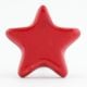 Solid Red Star Ceramic Cupboard Knob