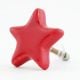 Solid Red Star Ceramic Cupboard Knob