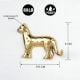 2 Pieces Decorative Handmade Golden Leopard Design Brass Wall Hook