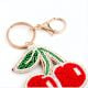 Handmade Beaded Cherry Keychain Cute Fruit Bag Charm