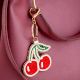 Handmade Beaded Cherry Keychain Cute Fruit Bag Charm