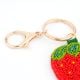 Handmade Charm Beaded Strawberry Keychain